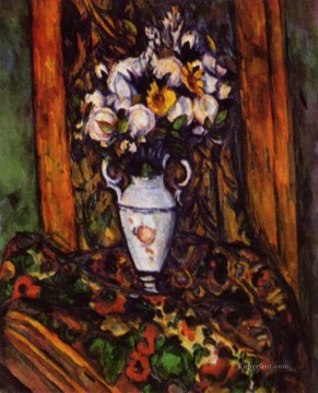 ポール・セザンヌ Painting - 花のある静物花瓶 ポール・セザンヌ